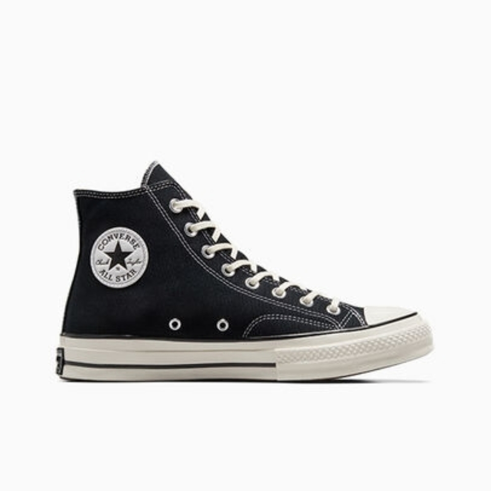 EUC Converse All Stars- Chuck 70 Canvas Hightops- Women's Size 5, Black/Egret